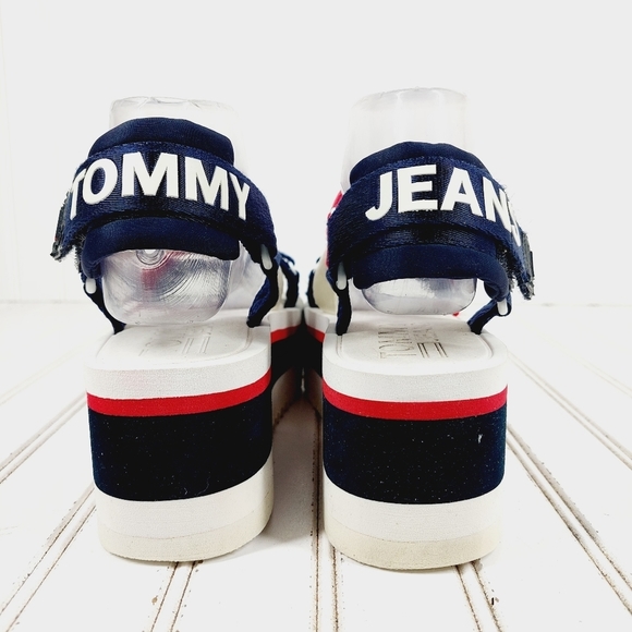Tommy Hilfiger Red, White, and Blue Platform Sandals - Picture 6 of 12